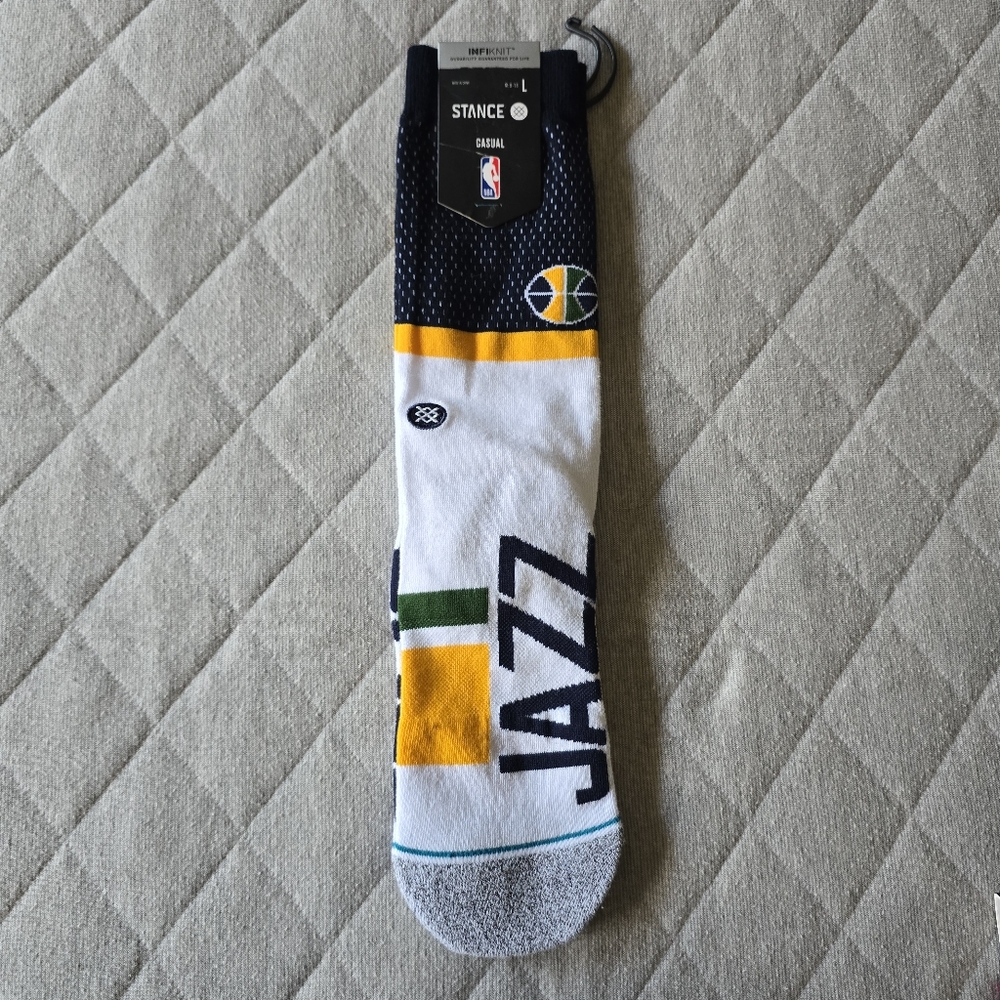 Stance NBA‎ Utah Jazz Shortcut 2 Socks Size Large Mens New